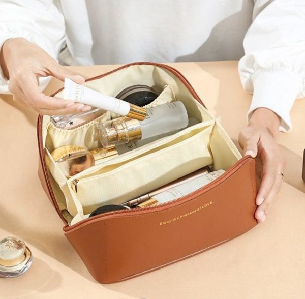 PU Leather Travel Cosmetic Bag - Image 5