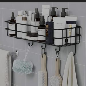 Metal Bathroom Shelf Rectangular Storage Rack