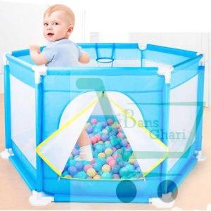 6-Sided Baby Playpen with Zipper Door – Safe Play Area for Toddlers