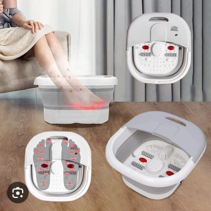 Foldable Electric Foot Bath Tub with Heat & Bubble Massage